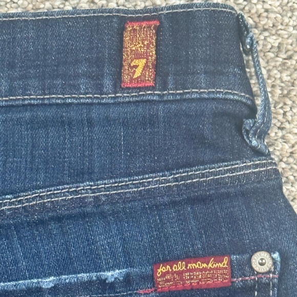 7 For All Mankind Men's Slimmy Straight Leg Jeans - Dark Wash Size 33 EUC - Picture 8 of 11